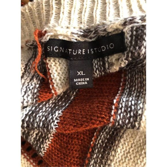 Signature Studio long line asymmetrical fringed ranch  western southwestern open - Picture 10 of 13